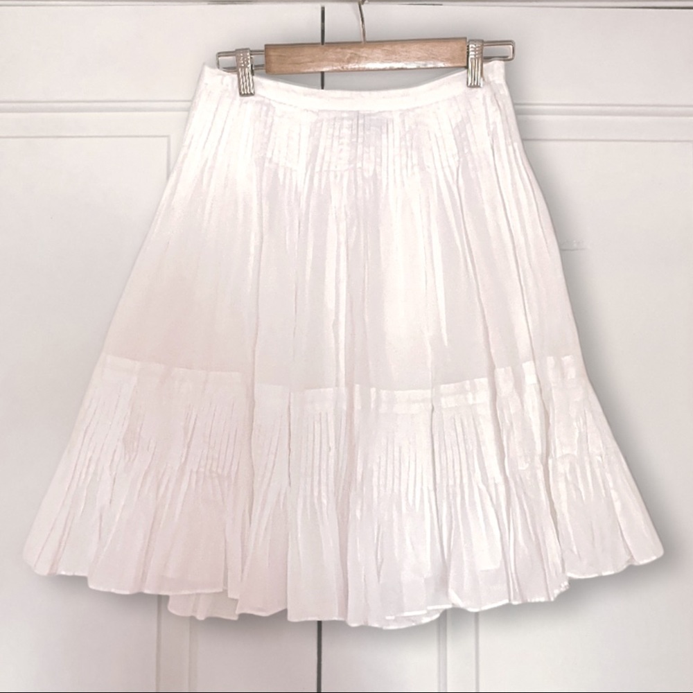 Talbots Petites White Full Skirt